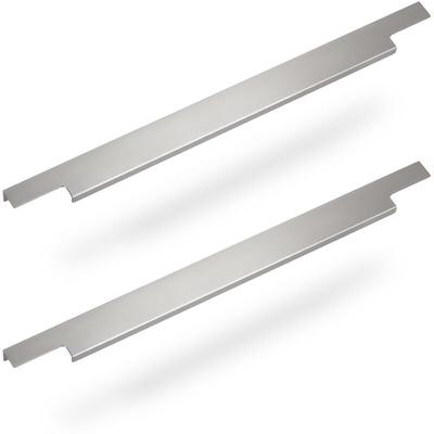2 x Möbelgriff blankett Slim 595 mm Alu Chrom matt Griffprofil rückseitige Verschraubung Image