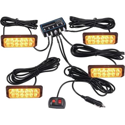 Gotrays - 12 LED-Auto-Blitzlicht, Warnblinklichter, Notfallblinklichter, 8 Modi, IP68 wasserdicht, Image