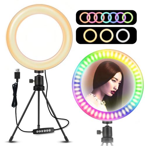 ELEGIANT EGL-03 LED-Ringlicht mit Stativ 3 Modi Designer-Ringlicht Selfie-Licht 8'' Stativ für