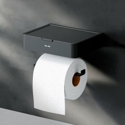 Toilettenpapierhalter mit Ablage Wandmontage mit bohren Klopapierhalter Edelstahl wc Papierhalter