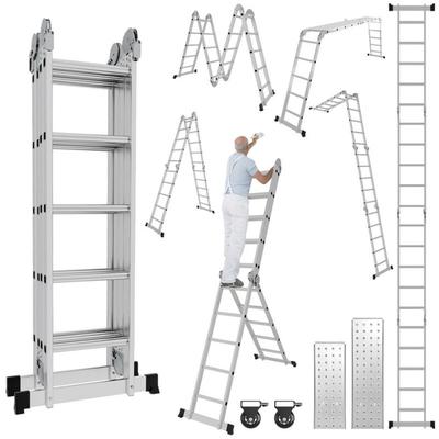 Mehrzweckleiter Multifunktionsleiter Klappleiter Teleskopleiter A-Rahmenleiter 4x5 582cm Image