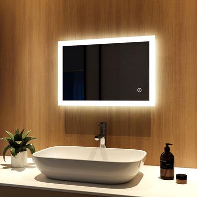 Badspiegel mit Beleuchtung 60x40 Badezimmerspiegel Kaltweiß led Energie Wandspiegel mit