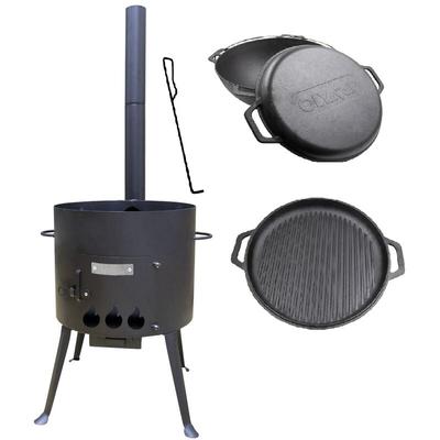 Utschak Set mit Kasan 15L mit Schornstein und Schüreisen Image