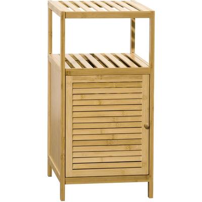 Kleankin - Badezimmerschrank Badschrank mit offenem Fach, Beistellschrank mit Kippschutz, Image