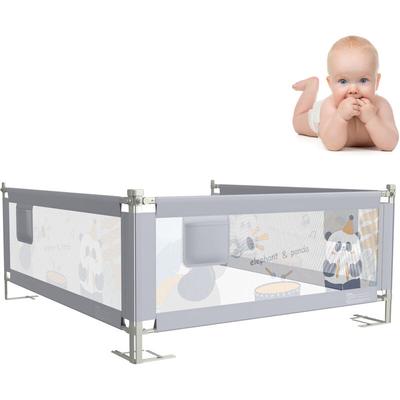 180cm Rausfallschutz Bettgitter zum Vertikalen Heben Baby Bettschutzgitter Höhenverstellbar