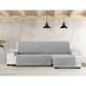 Sofabezug 240 cm für Sofa mit rechter Halbinsel Farbe grau - Valeria