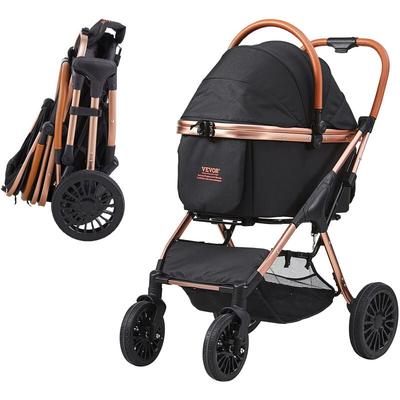 Vevor Hundebuggy 59x85x105cm Hundewagen 30kg Tragfähigkeit Faltbarer Hundetrolley Aluminium-Rahmen Image