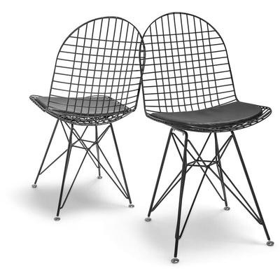 Copenaghen - Set aus 2 Metallstühlen mit industriellem Design. Satz von 2 Stühlen für Esszimmer,