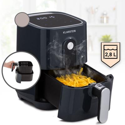 Klarstein - Heißluftfriteuse, Air Fryer zum Frittieren, Friteuse mit Touch-Bedienfeld, Timer,