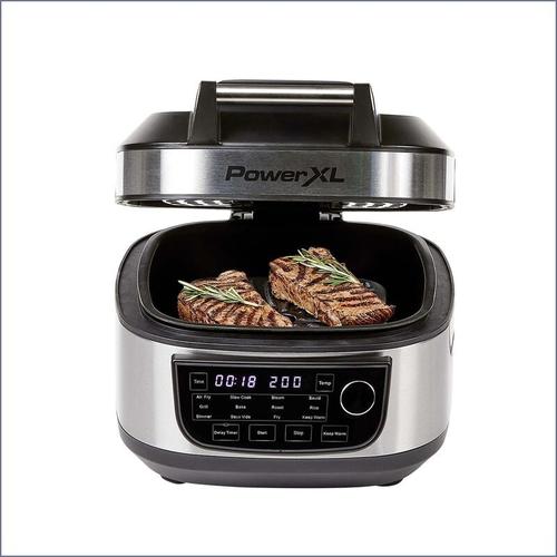 Mediashop - PowerXL Multicooker - 12-in-1 Kocher mit Air Fryer Funktion - Indoor Grill - zum