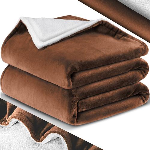 Kesser - Kuscheldecke Flauschige Sherpa Extra Weich & Warm Wohndecke Flanell Fleecedecke Falten