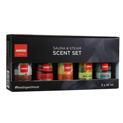Saunaaufguss Set 5x 10 ml Duftkonzentrat für Sauna und Dampfsauna Duftset - Harvia Image