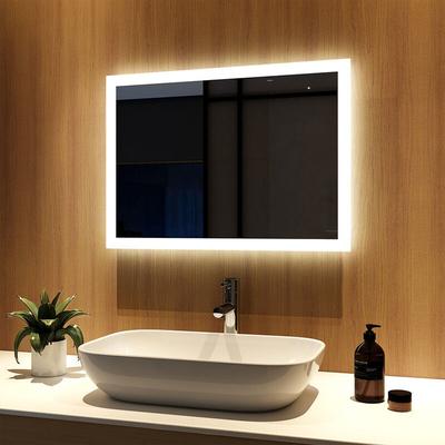 Badspiegel mit Beleuchtung 50x70 Badezimmerspiegel 2 Lichtfarbe led Energie Wandspiegel mit