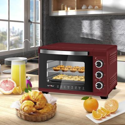 21L Mini Backofen Pizzaofen mit Backblech Doppelverglasung Ober-/Unterhitze, 60 Min. 100-230 °c, Image