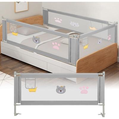 SWANEW Bettgitter Kinder Bettschutzgitter Höhenverstellbar 180cm Rausfallschutz Bett für Kinder, Image
