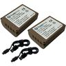 Trade Shop - 2x Trade-Shop Li-Ion Kamera-Akku 7,2V / 2300mAh inkl. usb-c Ladekabel kompatibel mit