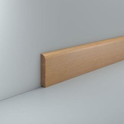 Sockelleiste Holz Eiche 10x58 Massivholz Fußleiste Unbehandelt Parkett Image