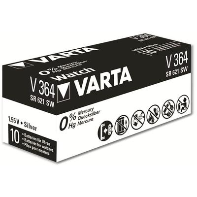 Varta - Knopfzelle Silver Oxide, 364 SR60, 1.55V, 10 Stück Image