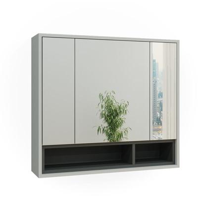 Vicco - Bad Spiegelschrank Beatrice, Grau/Anthrazit, 80 x 72 cm