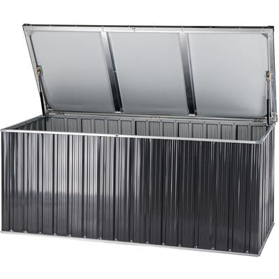 Metall Garten Gerätebox Auflagenbox Aufbewahrungsbox Truhe 770 l anthrazit weiß Image
