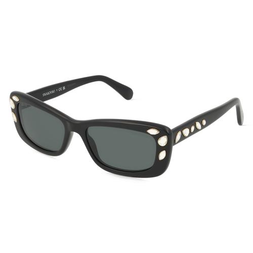 Swarovski SK6008 Damen-Sonnenbrille Vollrand Butterfly Acetat-Gestell, schwarz