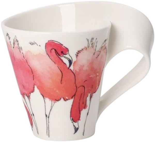 Villeroy & Boch Wave Caffé Rosa Flamingo Becher mit Henkel 300ml Image