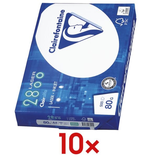 Clairefontaine 10x Multifunktionales Druckerpapier weiß Image