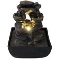 Arum Lighting - Rilassante fontana da interno rockfall e led bianco caldo