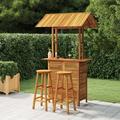 vidaXL 3 Piece Patio Bar Set Solid Wood Acacia