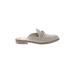 Dolce Vita Mule/Clog: Slip-on Stacked Heel Boho Chic Gray Print Shoes - Women's Size 7 1/2 - Round Toe