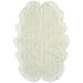 Beckley Transitional Solid Ivory/White 4 x 6 Shaped Shaped Rug