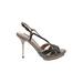 Pelle Moda Heels: Silver Print Shoes - Women's Size 8 - Open Toe