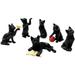 Luminous Black Cat Ornament Statues Models Mini Stake Miniature Ornaments Decorate