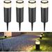 JIAH Low Voltage Path Lighting 5W LED Landscape Bollard Pathway Light 12V Landscape Lights Outdoor Aluminum Housing IP65 Waterproof 50 000 Hours Lifespan 3000K Warm White Pack of 4