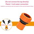 Garden Hose Quick Connector Hose Repair Connector Fitting Hose Fitting Extender End Repair (for Faucet Nozzle Water Pipe) --- 1 inch Plastic Water Through Fitting
