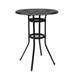 Ktaxon 32 In Outdoor Patio Cast Aluminum Round Bar Table Heavy Duty Dining Table for Weather Resitant Outdoor Table Black