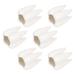 6 Pcs Flowerpot Pots for Plants Teeth Toothbrush Cup Candle Holder Outdoor Homedecor White Ceramics