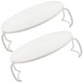 Metal Snack Buckets 4 Pcs Shelf Can Bacon Bracket Dish Racks Microwave Oven Food Stand White