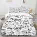 Modern Gamepad Bedding Set Boys Youth Video Game Controller Gaming Equipment Duvet Cover Decorative 3 Piece Duvet Cover With 2 Pillow Shams Full Size(No Comforter)