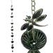 Alpine Corporation Metal Hanging Dragonfly Chain Rain Catcher