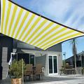 Shldybc Sunshade Clearance! Sun Shade Sails Canopy Outdoor Patio Sunny Shade Cloth Pergola and Backyard Patio Sunshade With Protection Heat Material Reinforced Grommetsï¼ˆYellow and White Stripesï¼‰