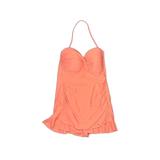 Kenneth Cole REACTION One Piece Swimsuit: Orange Solid Swimwear - Women's Size 6