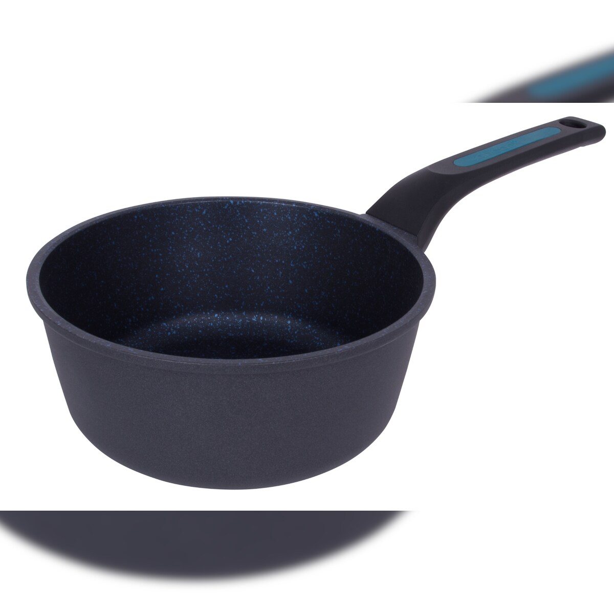 Arcos Thera | Antihaft-Kochtopf 20 cm und 2,2L | Aluminiumguss | Geeignet für jede Küche| Ergonomischer Kunststoff und Silikongriff | Schwarz und Blau Image