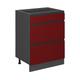 Vicco - Meuble sous-plan R-Line 60cm anthracite/rouge