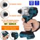 Clé à Chocs sans fil brushless Drillpro 520N.m 2700 tr / min 1/4'' sans batterie (pour Makita 18V)