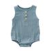 JUNWELL 3pcs Baby Boys Girls Romper Muslin Jumpsuits Sleeveless Newborn Rompers Fashion Baby Clothing
