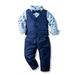 aturustex Baby Boys 3Pcs Gentleman Outfits Sailboat Print Shirt + Pants + Vest
