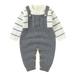 Hfolob Jumpsuit Knitted Cotton Sleeve Striped Boys Sweater Romper Outfits Baby Girls Sweater Long Sweater Clothes Boys Sweater Romper Jumpsuit Fall Winter Clothes