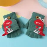 Dyfzdhu Kid Winter Gloves Children Stretchy Warm Gloves Boys Or Girls Knit Gloves Green