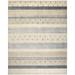 Feizy Legacy Transitional Stripes Ivory/Tan/Gray 7 9 x 9 9 Area Rug Handmade Sheen Cabin & Lodge Distressed Design Carpet for Living Dining Bed Room